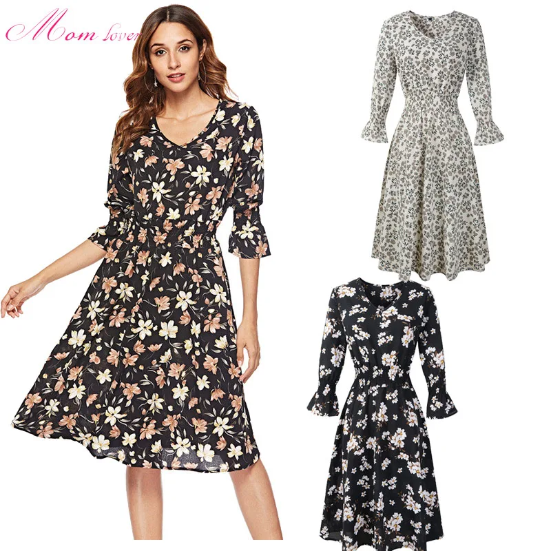 

floral chiffon beach dress women's skirts maxi Half sleeve beach dresses for women vacation summer maxi dress long