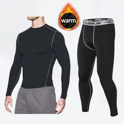 In Stock Custom Thick Sweatsuit Men Sports T Shirt Compression Jogging Pants Tracksuit 2 Pieces Set