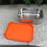 

Leak Proof Stainless Steel Food Container & Condiment Holder,Metal Lunch Box Bento Box Nesting Storage,Portion Snacks Dressings