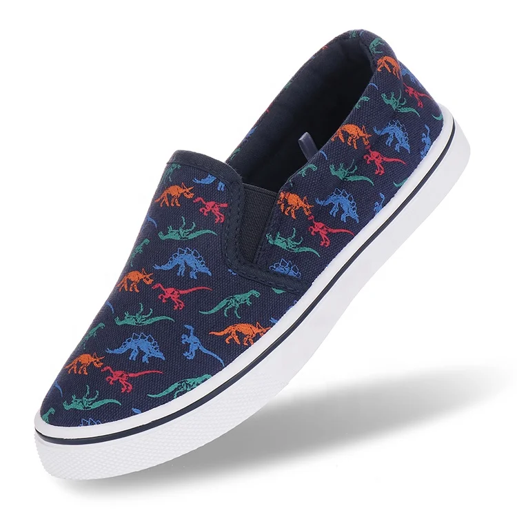 

Josiny Yiwu Wholesale New Cartoon Lovely Blue Dinosaur Canvas Shoes