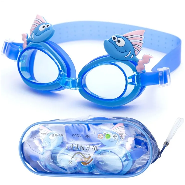 

Cartoon Kids Googles Silicone Funny Adjustable Nose Swimming Glass For Children Anti fog Summer suppliers, Customized color