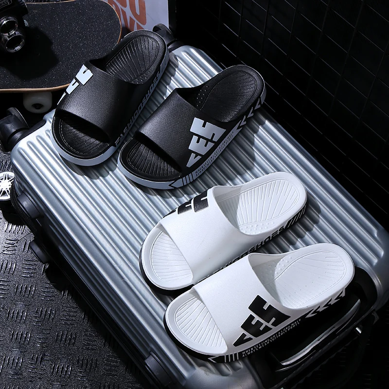 

Trendy custom logo sandals for men New Sandals Sandales Sport Designs unisex beach slippers outdoor latest models, White/black/navy//yellow/green