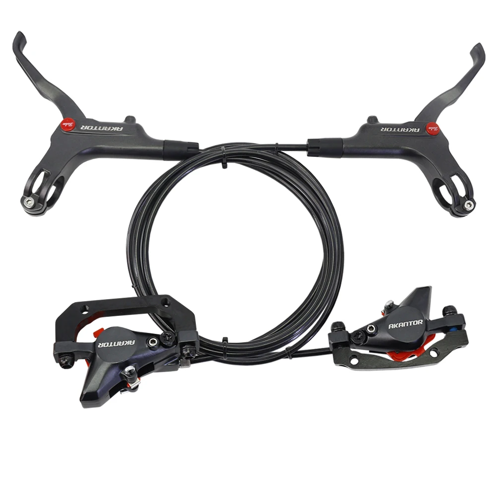 

AKANTOR Bicycle Brake MTB Road Bike Hydraulic Disc Brake Calipers Lever Alloy Brake set with 160mm Rotors Other Bicycle Parts, Titanium