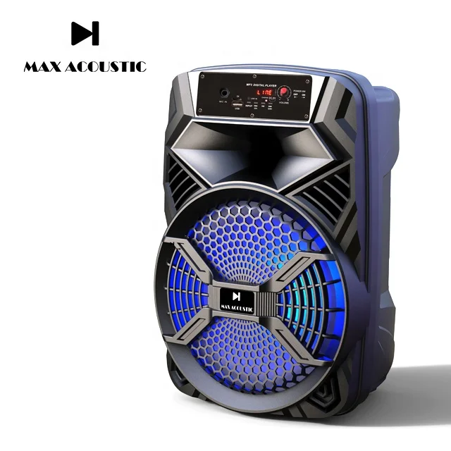 

8" Portable BT WIRELESS speaker, indoor outdoor rechargeable trolley speaker BS202-8