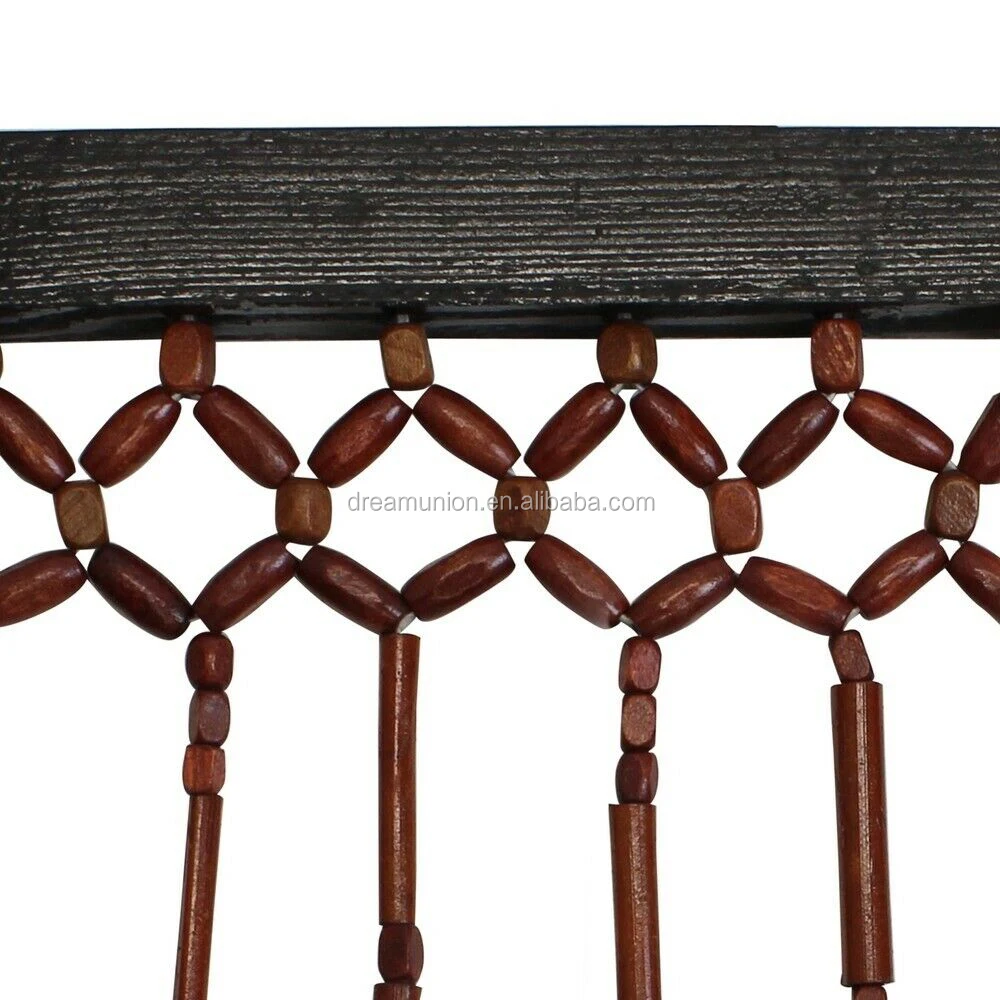 Natural Wooden Beaded Door Curtain Bamboo Summer Blind Fly Mosquito Bug Screen