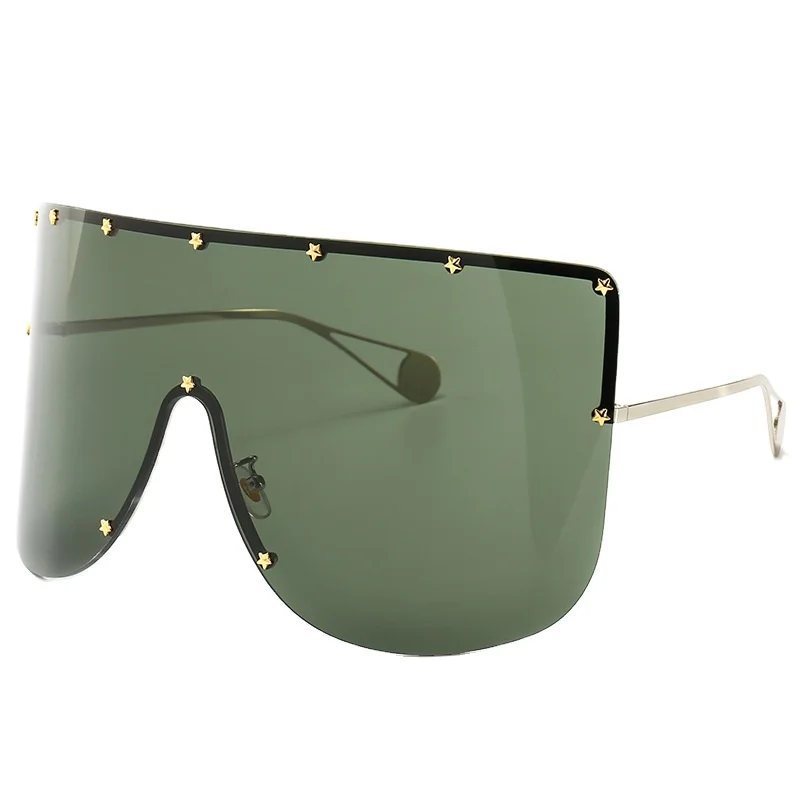 

RENNES [RTS] 2020 The activewear shield summer unisex rimless glasses big frame PC sunglasses for men and women UV400, Colorful