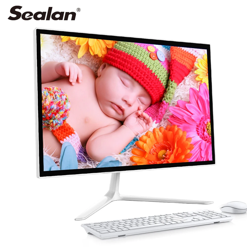 

SEALAN 19.5inch A4-7210 quad-core white/black led monitor 4G RAM 320G HDD oem pc all-in-one desktop computers