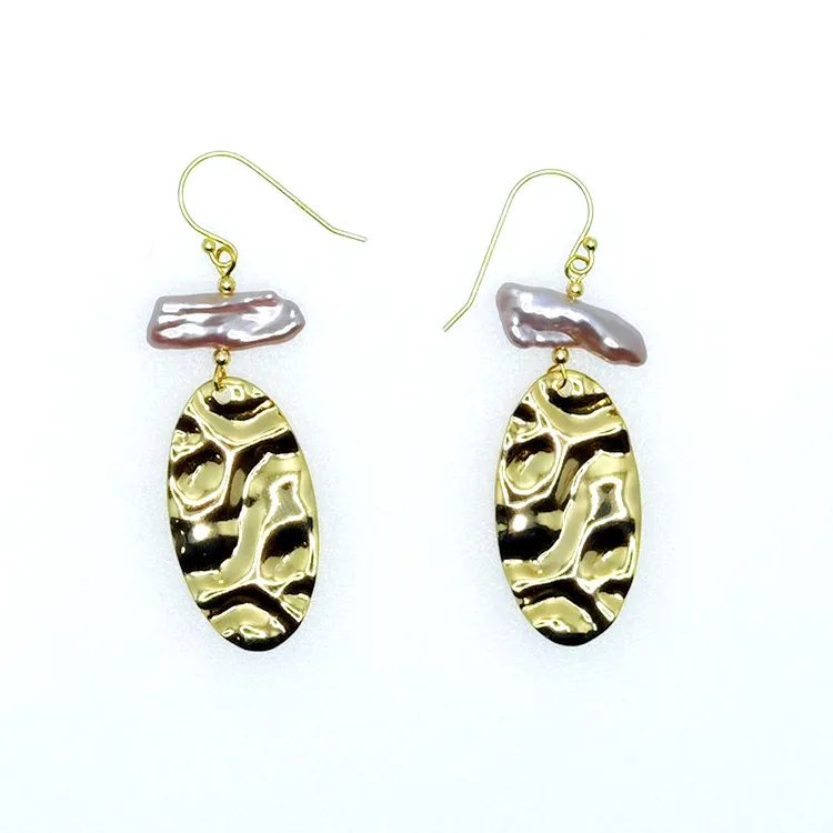 

E562 Factory Wholesale baroque S925 Silver Hooks Simulated Dangle Pearl Wholesale