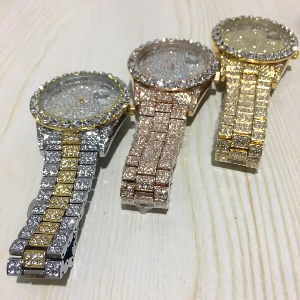 

Hip hop shining ice men's Watch