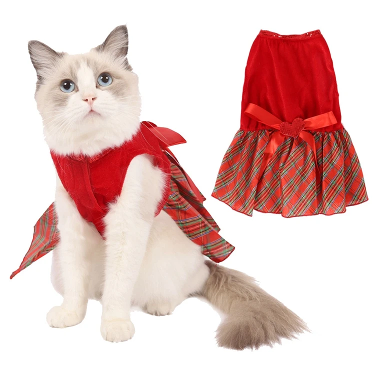 

Ropa De Perros Lujo Christmas Summer Princess Wedding Dresses Pet Apparel Birthday Red Dress For Dogs