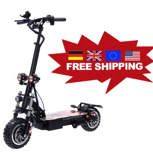 

Free Shipping Europe EU US Warehouse 60V 5600W dual motor fast Foldable Cheap electric scooter price in india