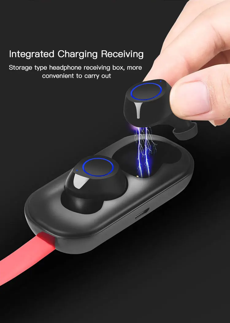 Tws fashion brass stereo earphone earbuds B170 B169 B168 wireless bt 5.0 earphone with charing box - ANKUX.COM