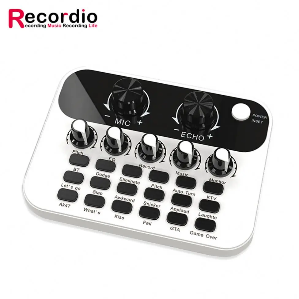 

GAX-V8 New Product Live Streaming Sound Card With Low Price, Black