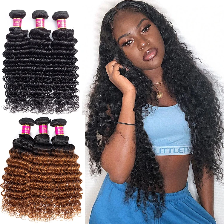 

cuticle aligned deep wave hair 10a grade virgin deep wave hair can by 1/3/4 bundles human hair deep curly