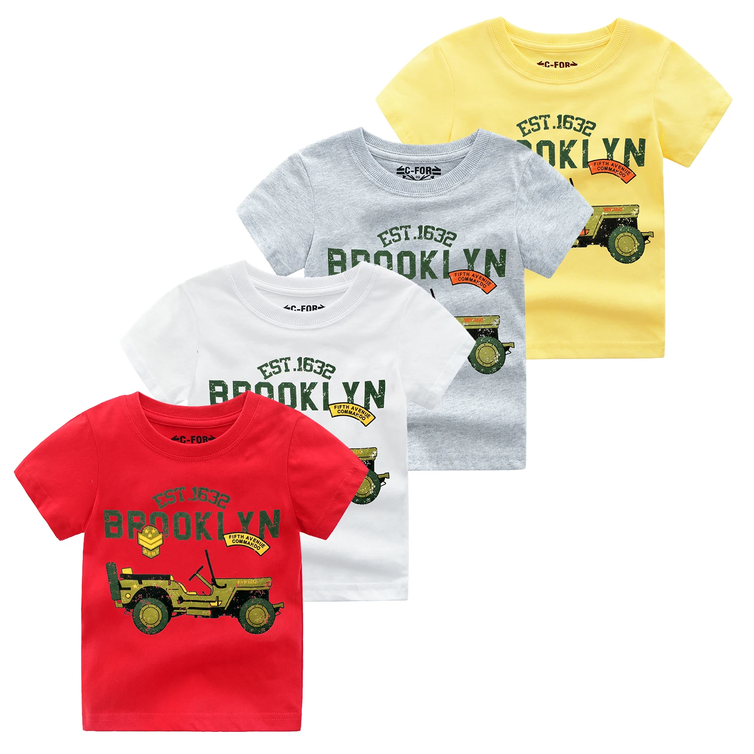 

Factory Direct Sales 100% Cotton T Shirt Fashion Kids Cartoon Cars T-Shirt