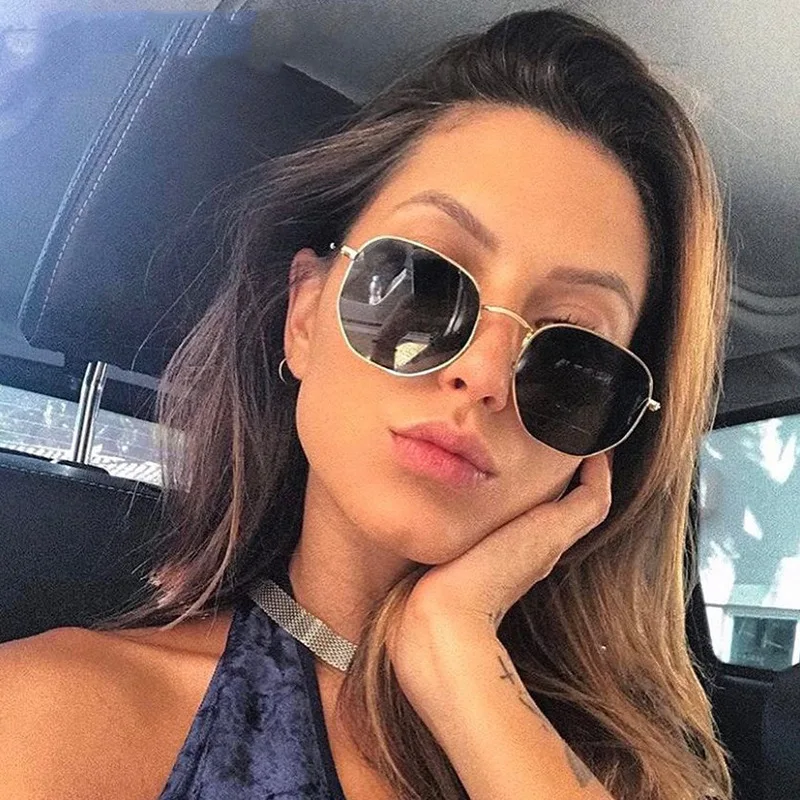 

New Classic Polarized Glasses Outdoor Driving UV400 Metal Pattern Men Women Sunglasses, As the pcitures