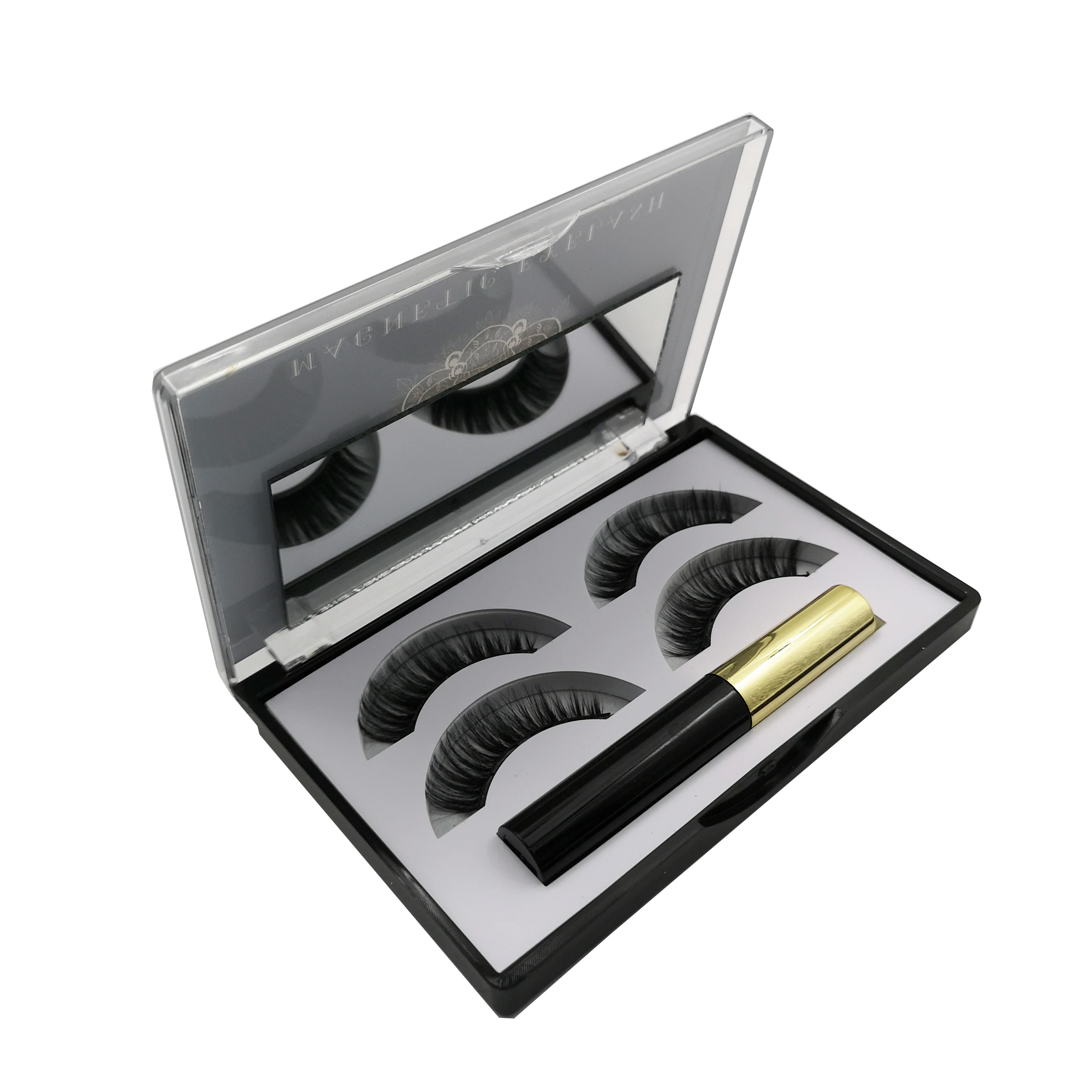 Hot selling custom magnetic lashes luxury private label water proof eyeliner magnetic eyelash sets