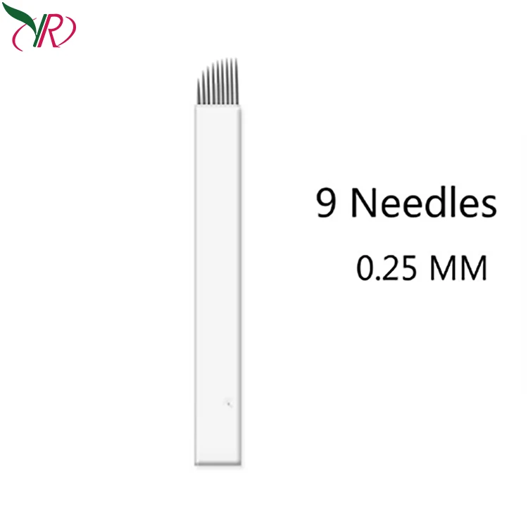 

High Quality Microblading Shading Blade 9 Pins Permanent Makeup Eyebrow Tattoo Needles