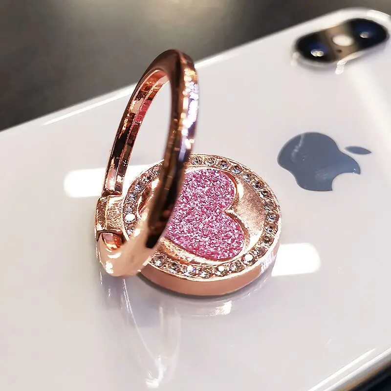 

electroplate fold finger grip ring mobile phone for iphone samsung xiaomi redmi rhinestone holder stand bracket