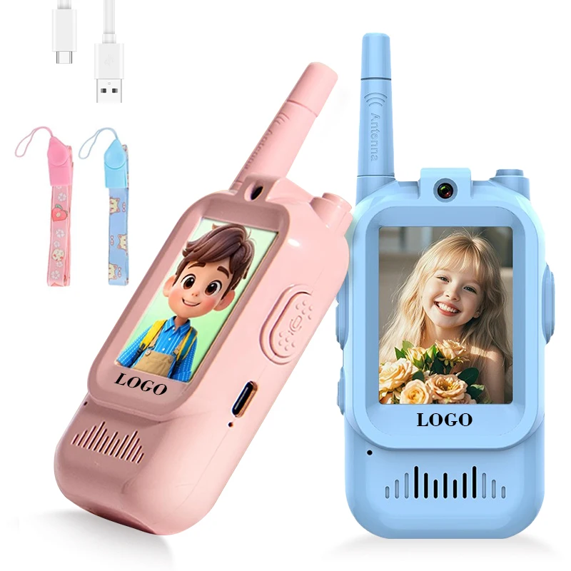 30W pixel Kids Video Walkie Talkie HD IPS 2.0'' Screen Wireless Interphone Walkie Talkie Long Range 750m