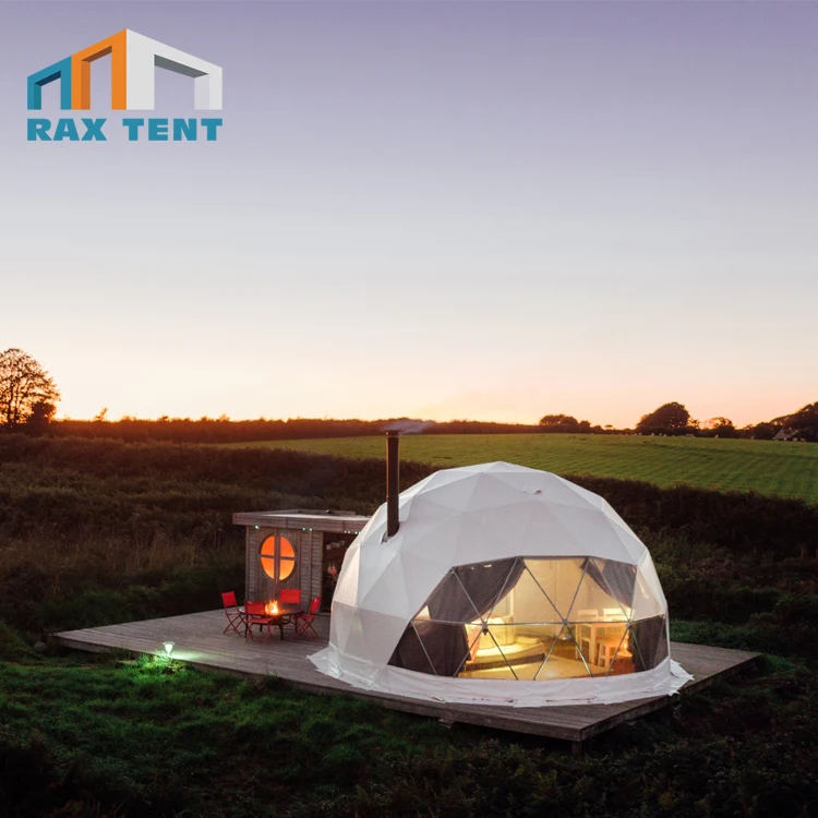 

Best sell geodesic dome tent for luxury hotel tent room with PVC fabric and double layer insulation