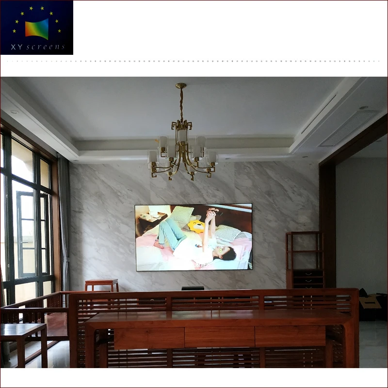 

XYScreen 4K 3D ALR PET Home Cinema Screen with 12mm Narrow Frame for UST Projector