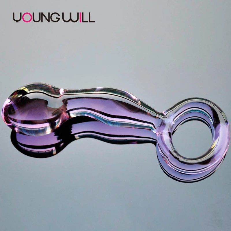 33mm Crystal anal beads dildo glass butt plug penis prostate female vagina masturbate adult sex toy for women men