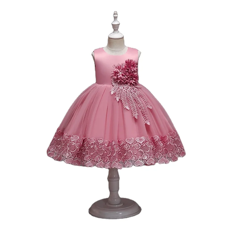 

High quality children's spring 2021 children's piano performance princess dress flower child hosted evening dress