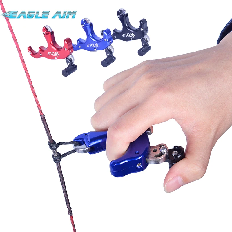

3 Fingers Compound Bow Automatic Release Closing Aid Wrist Clamp for Archery Hunting
