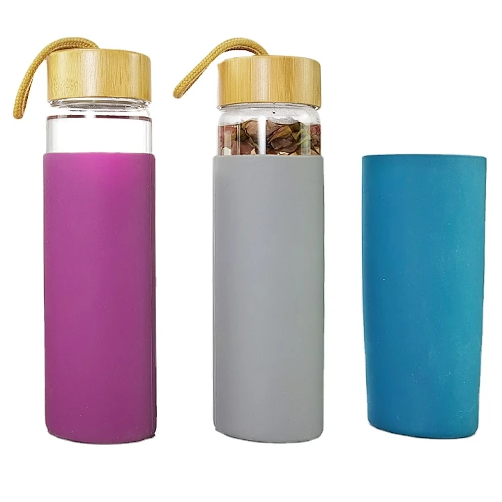 

16oz Double Wall Glass Water Bottle Tea and Water Separation Tea Bottle Mug Cup with Tea Infuser