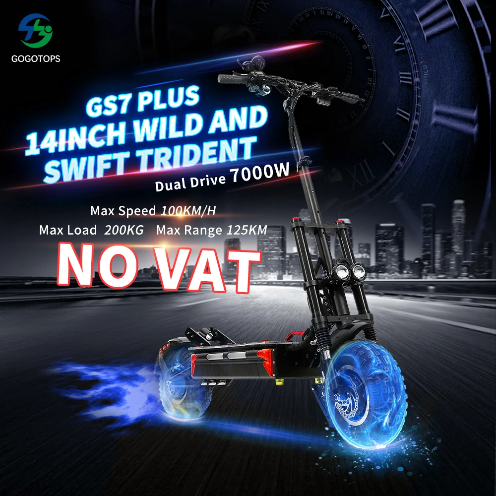 

2021 New Big Wheel Electric Scooter 100km/h Speed Electric Scooter Long Range 125KM 7000W 72V E-scooters With 50Ah Battery