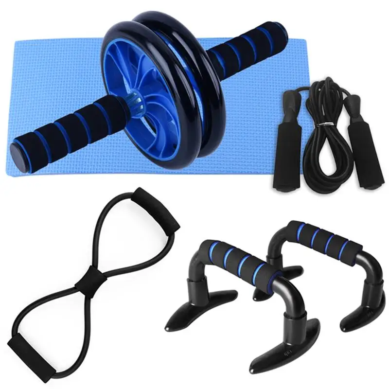 

Factory wholesale wheel anti-skid exercise health care abdominal quiet abdominal exercise equipment rope skipping push ups, Suit color