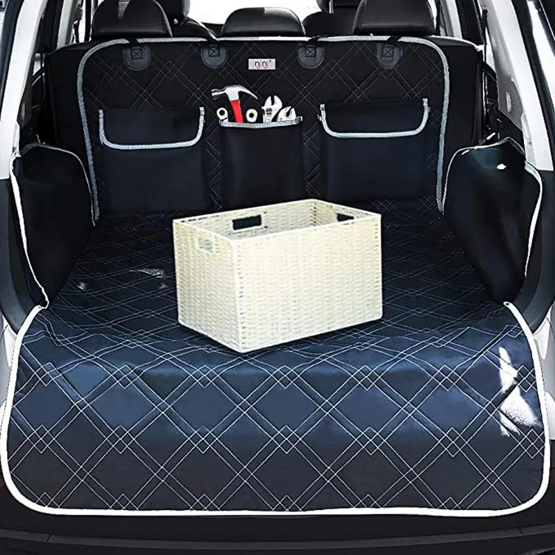 

Dropshipping 3 Pockets Durable Scratch Proof Nonslip Protector Universal Pet Dog Car Trunk Cover Suv Waterproof Car Boot Mat, Black