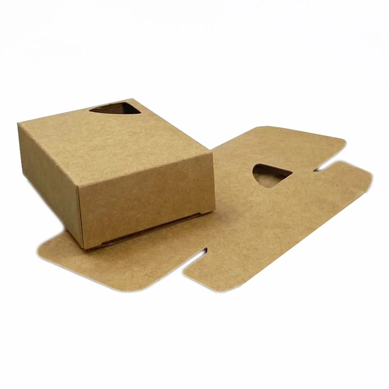 
ZL custom printed with logo recycle empty natural brown kraft paper handmade rose bar soap craft folding packaging gift boxes 