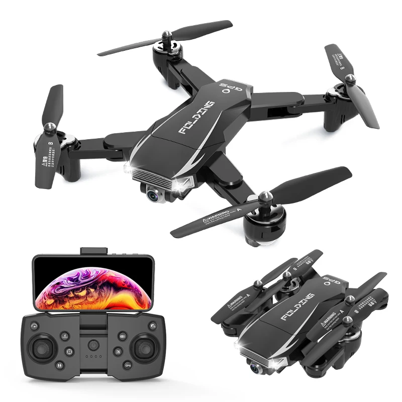 

RC GPS drone with 5G WiFi FPV 4K dual HD camera optical flow positioning foldable quadcopter Mini Dron PK E520S SG907 drones, Charcoal, light gray, orange