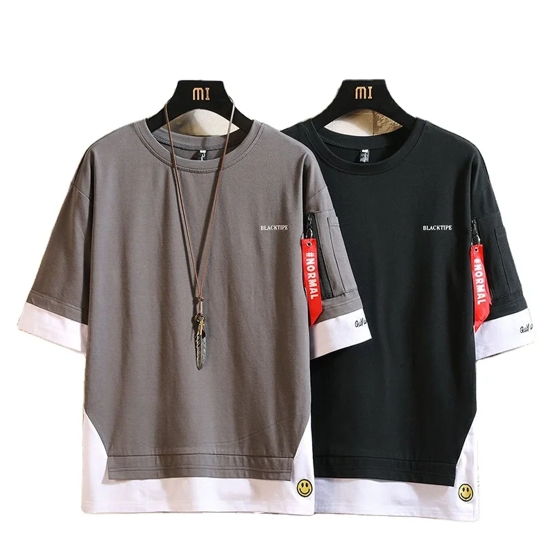 

Fashion Half Short Sleeves Fashion O NECK Print T-shirt Men's Cotton Summer Clothes TOP TEES Tshirt Plus Asian Size M-5X.