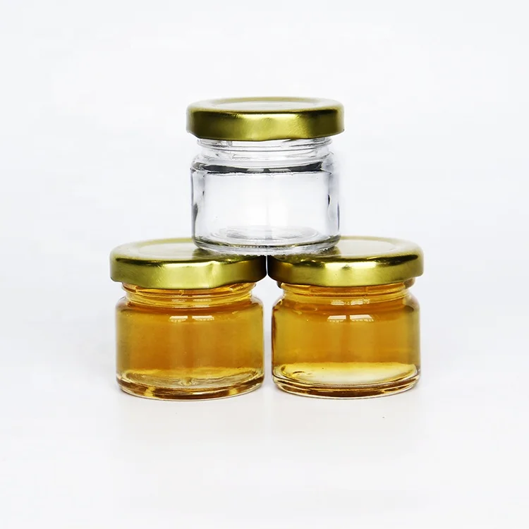 

Custom factory price 1 oz 30ml jar honey packaging mini glass jar with lid, Clear