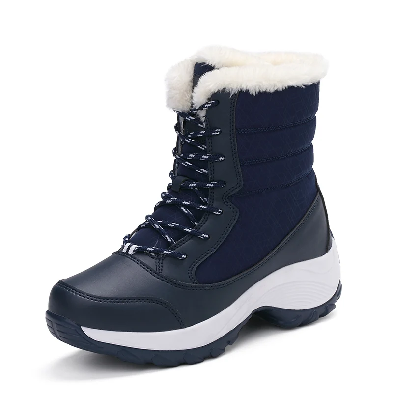 

2021 Snow boots Winter brand warm non-slip waterproof women boots mother shoes casual cotton winter autumn boots female, Black,blue,red,white