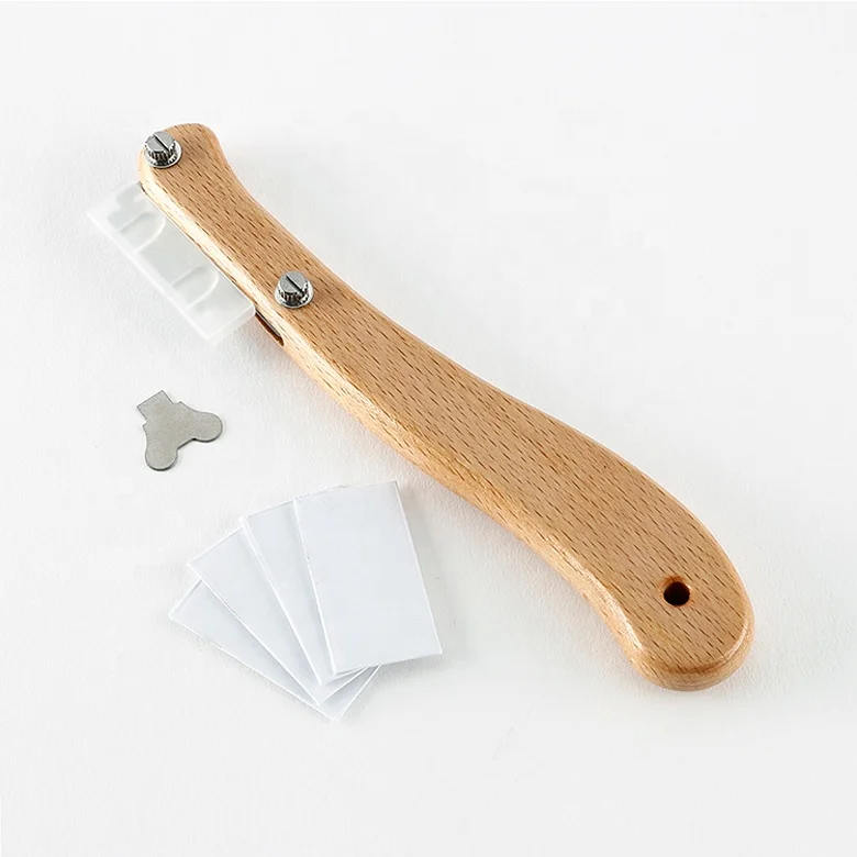 

New customised baking pastry 5 blades danish dough whisk wooden handle bread lame