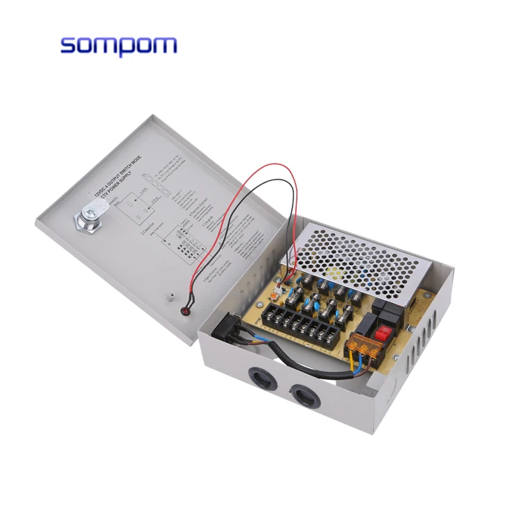 
Sompom Power Supply 12v 5a 4ch CCTV power supply with US plug 
