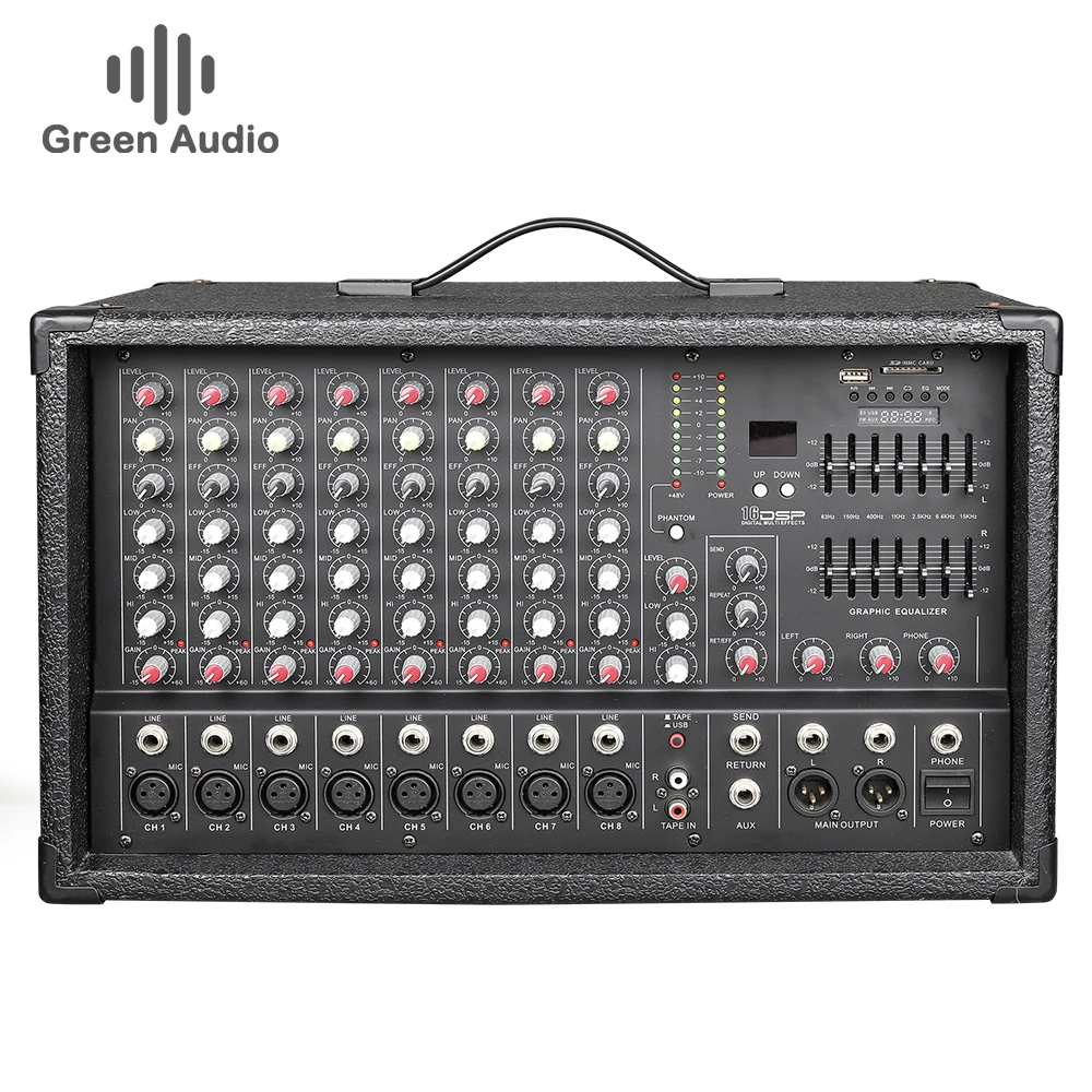 

GAX-EB8 Box-type professional high-power mixer with power amplifier 8 channels with power amplifier with effect mixer with power