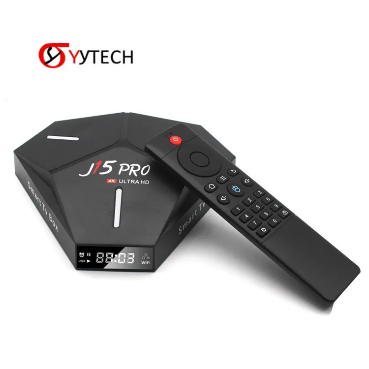 

SYYTECH 2020 New J15Pro Infrared remote control 2.4G/5Gwifi BT Rk3328 Quad-Core Andriod9.0 Set top Box 4GRAM 32GROM Smart TV Box