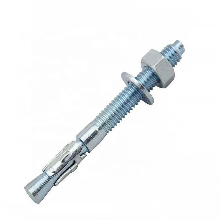 
Zinc Plated Carbon Steel Wedge Anchor Expansion Anchor Bolt Through Bolt 