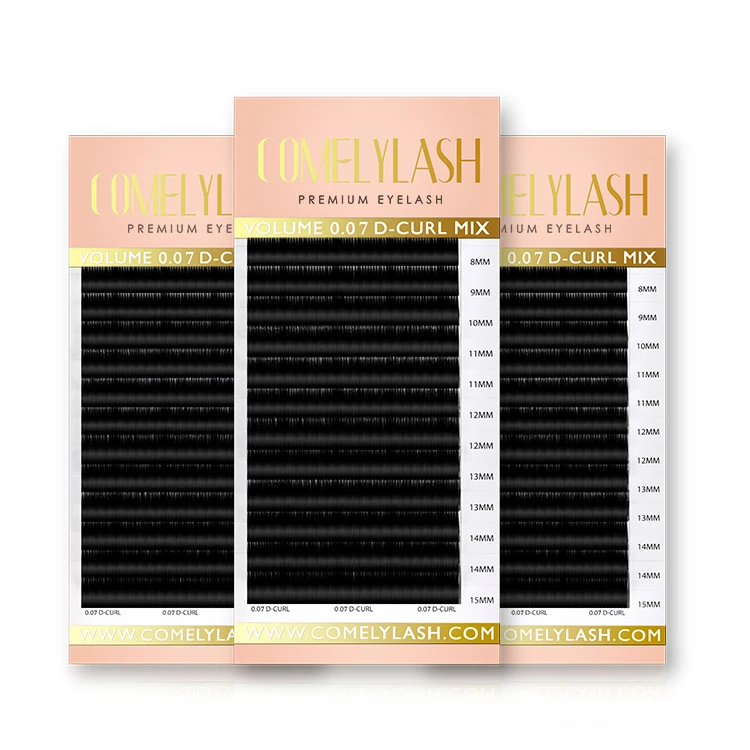 

COMELYLASH Eyelashes Volume 0.03 Private Label Korean Volume Mink CC Curl Eye Cashmere Lash Extension Trays Vendors