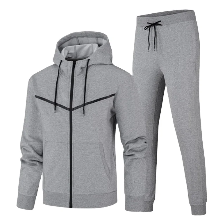 

bulk customized no logo unisex slim youth 2 piece mens fashion track cotton crew neck tracksuit jogging suit sweatsuits, Black,grey and custom color accepted