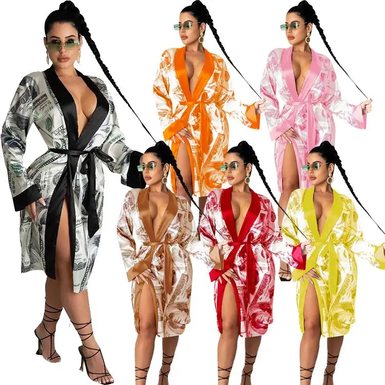 

Best Seller High Quality Women Fashion Clothing 2020 Winter Ladies Sexy Cardigan Bandage Women Casual Dress