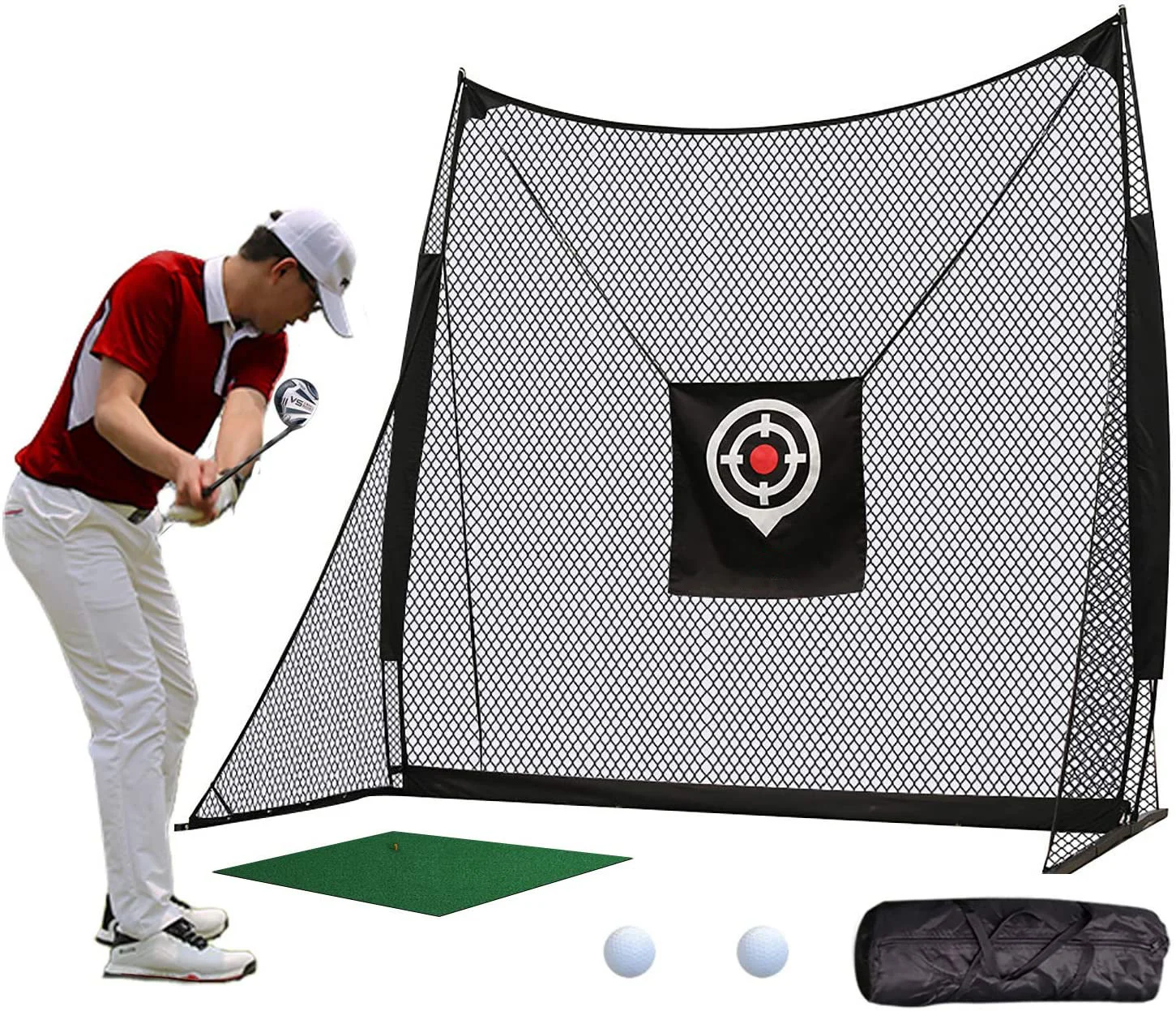 

Golf Net Hitting Net for Backyard Driving Range Training Aids Practice Net Bundle with Chipping Hitting Target