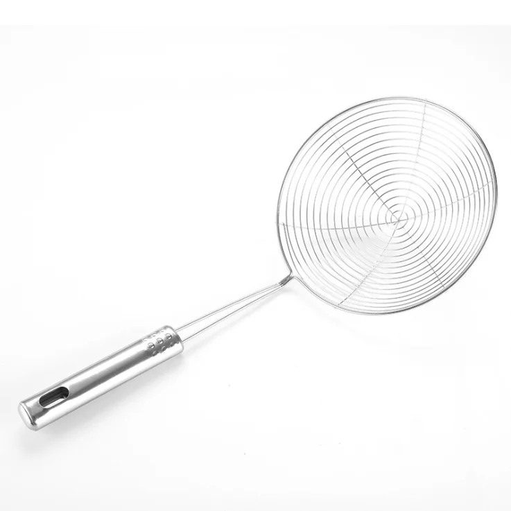 
Hot Sale Noodle Strainer Fine Mesh Stainless Steel Wire Mesh Skimmer Kitchen Strainer 