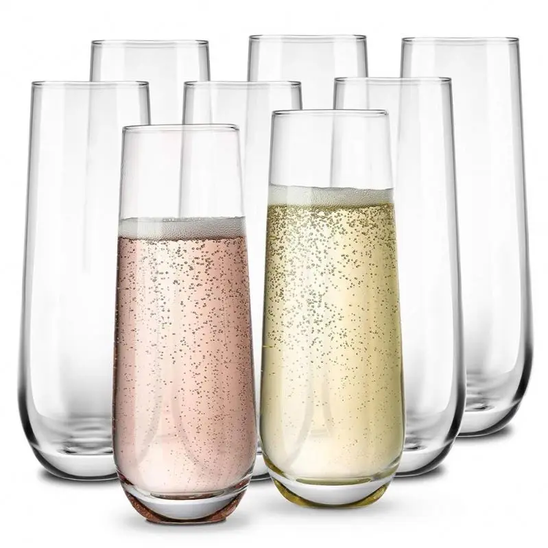 

luxury bulk wedding stemless glass champagne flutes