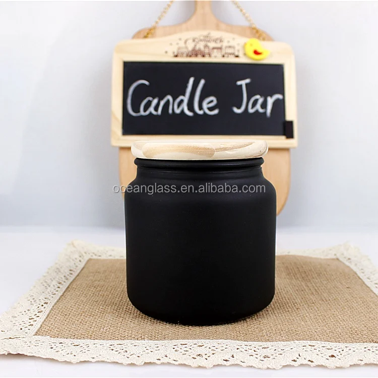 Black Glass Jars For Candle Making Glass Candle Container Candle Vessel